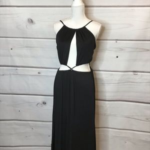 Wonderlust LA Black Cut Out Maxi Dress